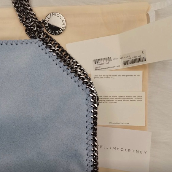 STELLA MCCARTNEY Falabella Shoulder Bag Metallic in light bule - Picture 2 of 14
